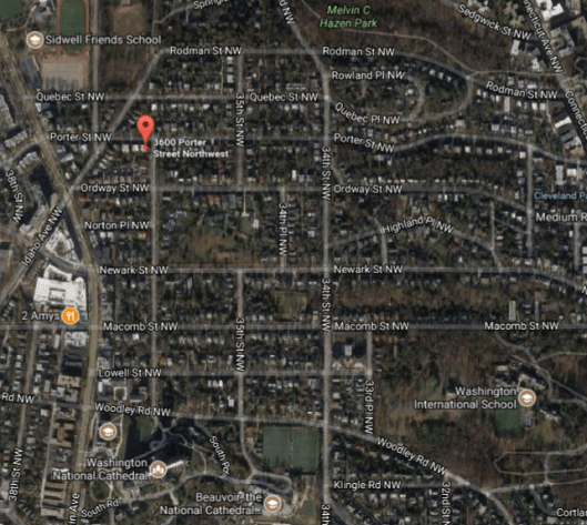 3600 Porter Street Aerial View